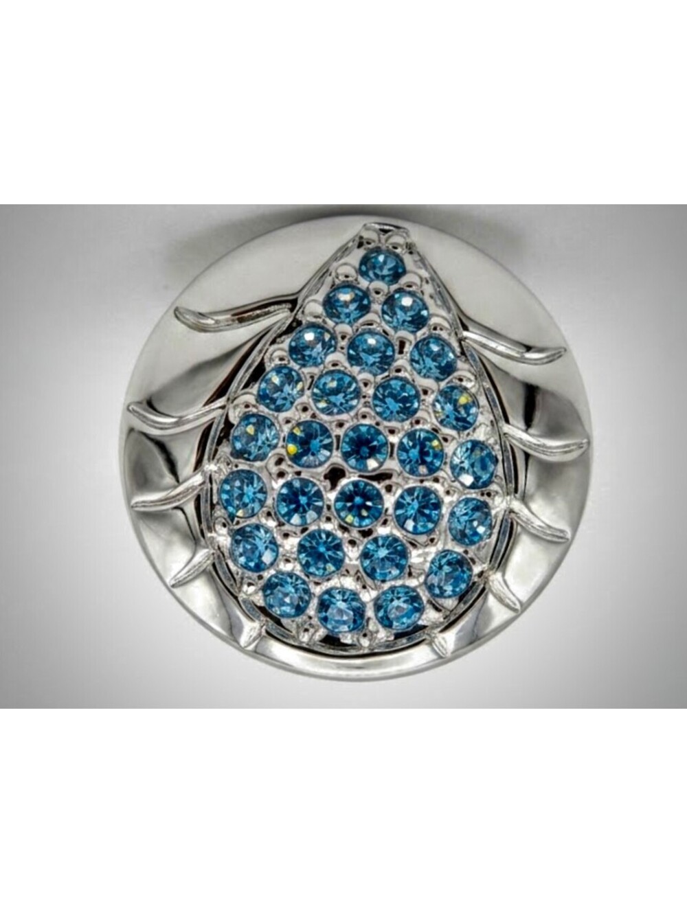 Swarovski SCS 2008 "Homage to Water" Event Pin | Blue Zircon Crystal | Signed